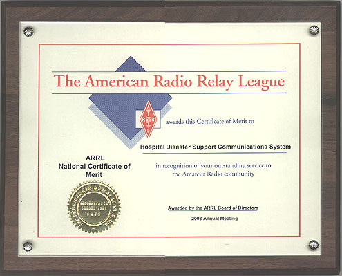 ARRL National Certificate of Merit