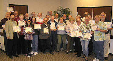 Some Golden Guardian certificate recipients