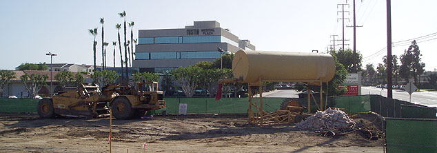 Construction site and Tustin Hospital